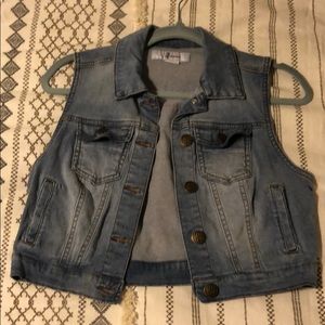 Denim Crop Vest